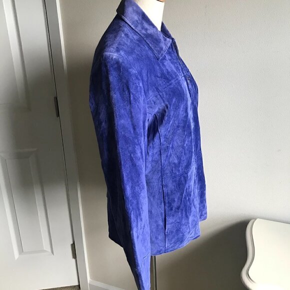 Bernardo for Nordstrom Purple Suede Jacket Size M - Picture 3 of 11